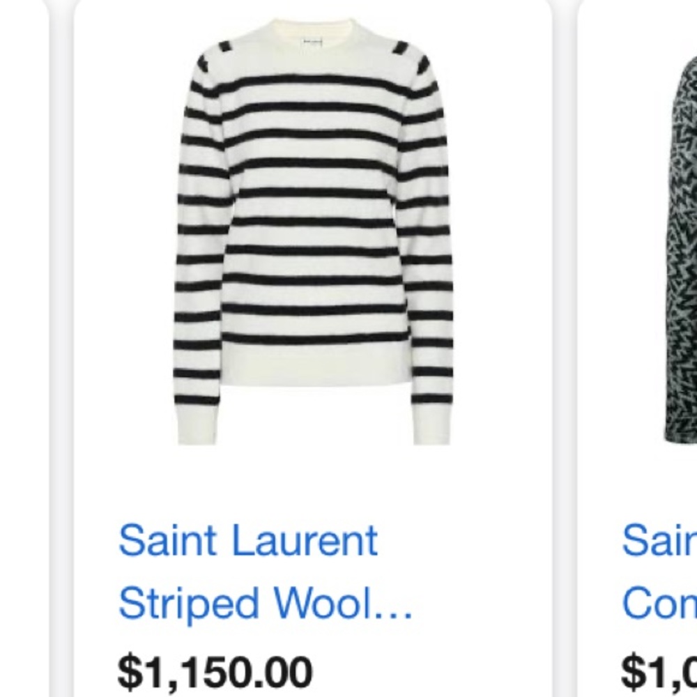 Saint Laurent unisex striped sweater NEW CONDITION
